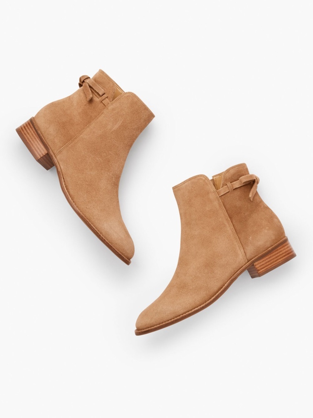 Talbots Tish Tie-Detail Ankle Boots in Suede size 7
